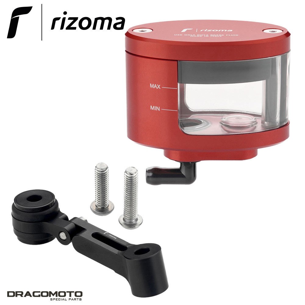 Réservoir Rizoma CT127R rouge au guidon de la Triumph Street Triple RS