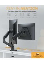 Dual 13-32” Gas Spring Monitor Arm Desk Mount for 10 Kgs Screens Black Arm04 