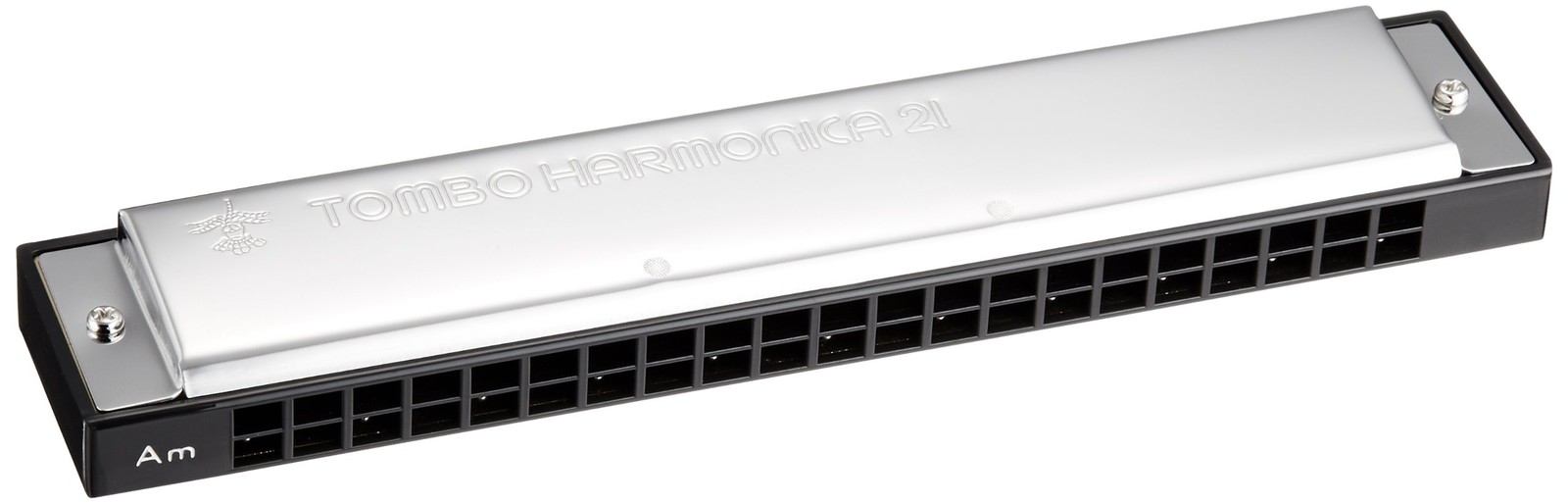 TOMBO 21 holes Compound harmonica No.3121 Am Key AM Silver Beginner Professi FS