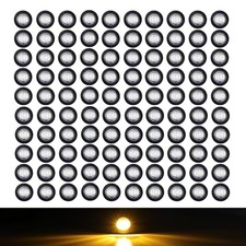 3/4 Inch Pack of 100 Mount Clear Lens Amber LED Clear Lens Amber 100 Pcs 