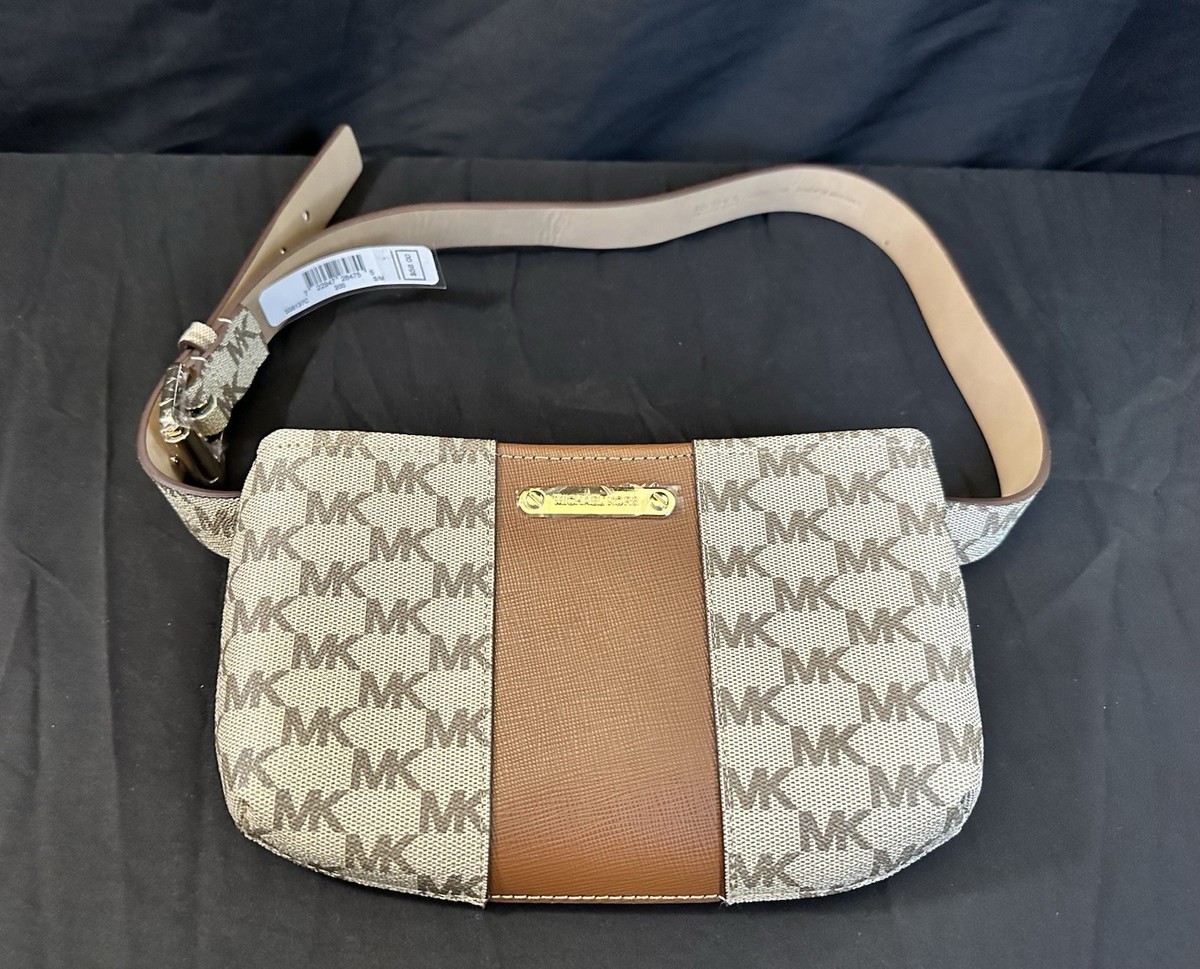 Michael Kors Signature Logo Belt Bag‎ Fanny Pack Pouch Monogram Gold Tone Authentic Michael Kors Fannypack!!! #043NC Logo Belt Bag - Etsy main image 2
