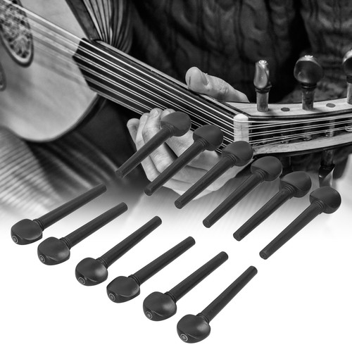 12Pcs Ebony Peg Wooden Tuning Replacement Accessories For Oud Violin LWCP - Picture 17 of 22