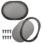 2× Universal 6x9" Speaker Grills Decorative W/ 8xScrews For Car Home Audio DIY