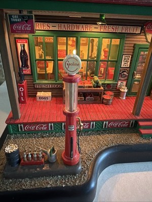 2000 Danbury Mint Coca Cola Country Store Clock Diorama Vintage Working W Lights