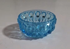 Victorian Style~ Blue Opalescent Salt Dip