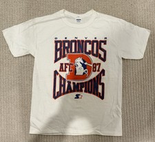 Official Denver Broncos 1987 AFC Champs Authentic Starter Locker Room T-Shirt