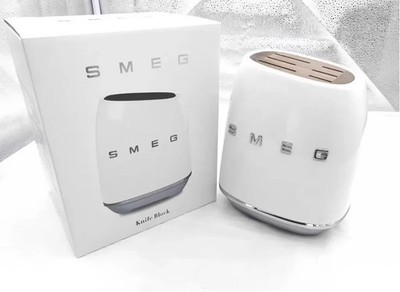 SMEG Knife Block Holder White Acacia Insert Block Only No Knives