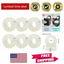 6 Transparent Tape Rolls - Strong Adhesive for Arts, Crafts  Packaging Needs