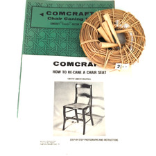 Comcraft Chair Caning Kit 2.5mm Cane W Pegs Instructions Vtg No Awl