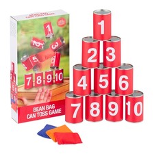 Dosenwerfen Dosenwurfspiel Büchsenwurfspiel Wurfspiel für Kinder 10 Dosen