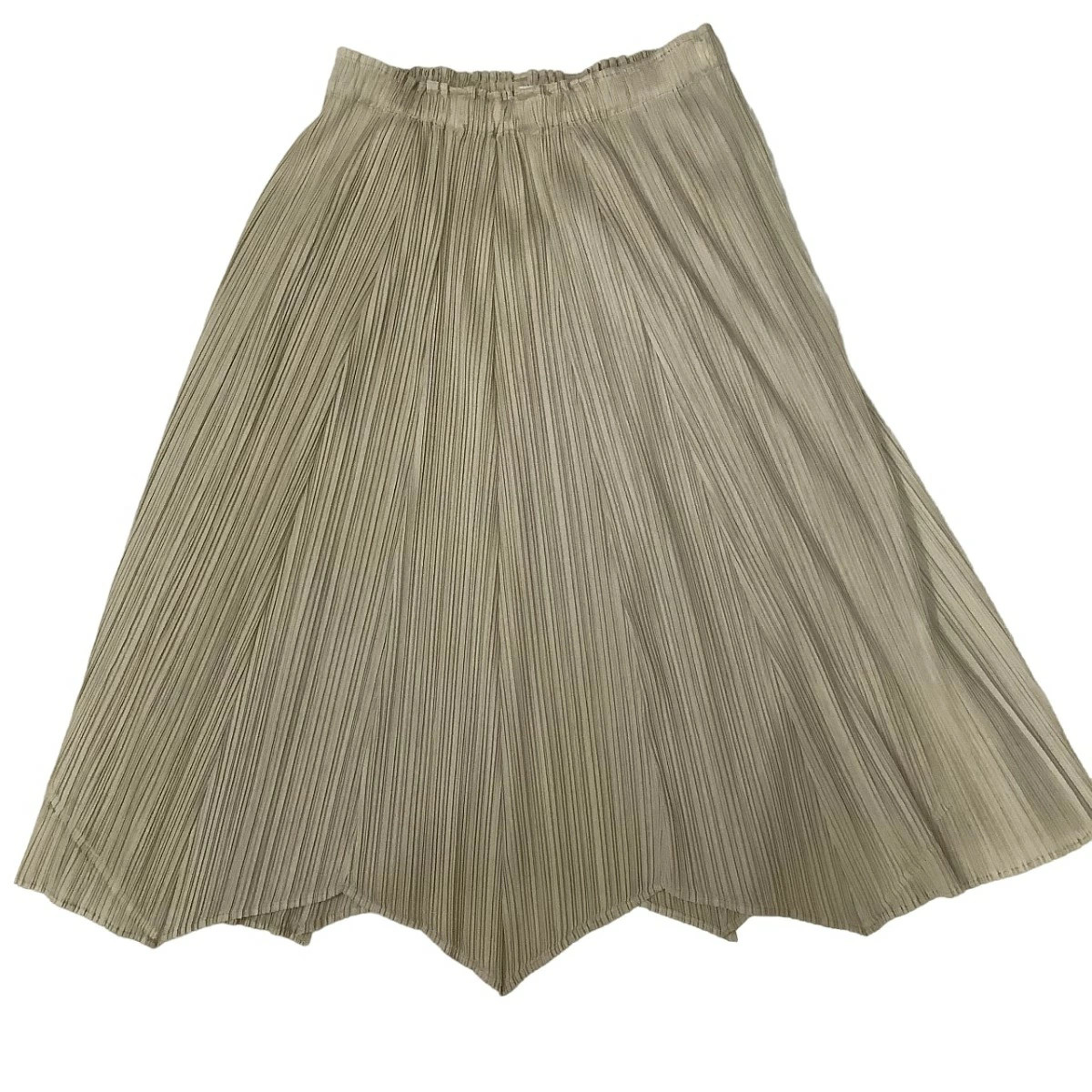 ISSEY MIYAKE PLEATS PLEASE Deformed Skirt Size 3 Beige B Rank