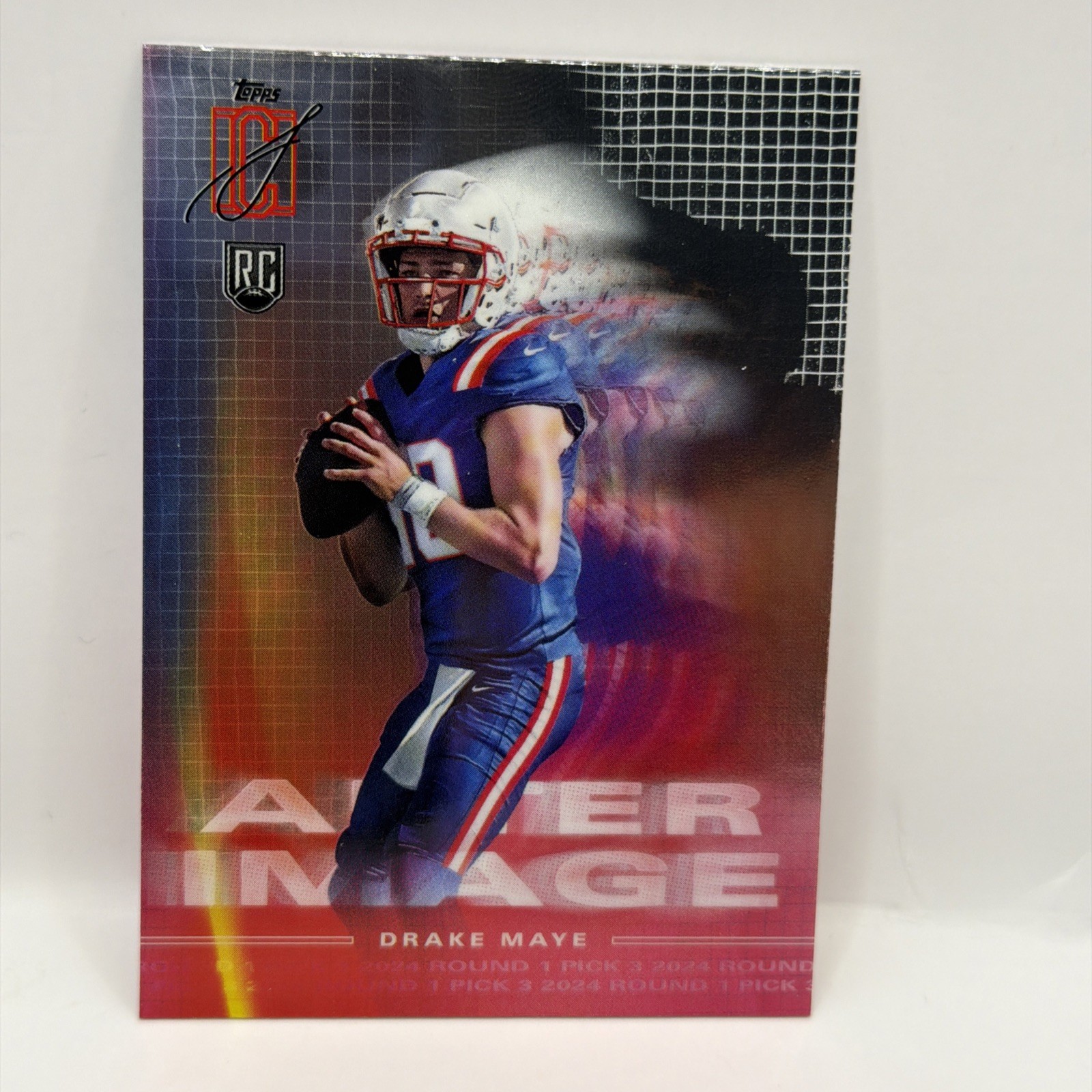 Drake Maye Patriots 2024 Topps Signature Class After Image Rookie Insert RC AI-8