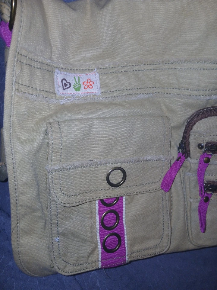 Y2K Mudd student School Satchel Messanger Bag Pink Adjustable Strap crossbody - Image 4 of 4