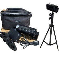Canon VIXIA HF R400 Digital Video Camcorder Full HD Black Bundle tripod