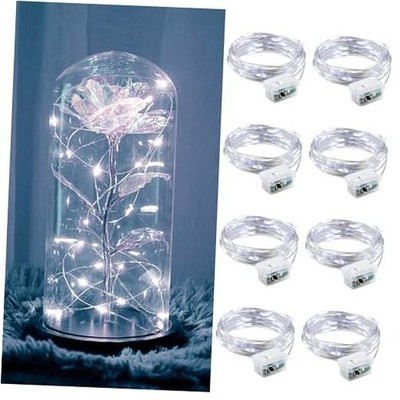  Pack Fairy Lights Battery Operated, 7ft 20 Mini LED Fairy String 8 White