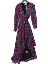 Sezane Wrap Maxi Dress in Multi