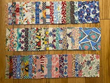 Vintage Feedsack Quilting Charms Lot  Of 60 Fabric 5x5 (#469)