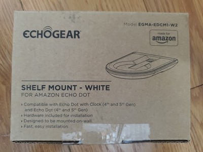 ECHO GEAR Shelf Mount In WHITE for Echo Dot 4th and 5th Gen. Brand New