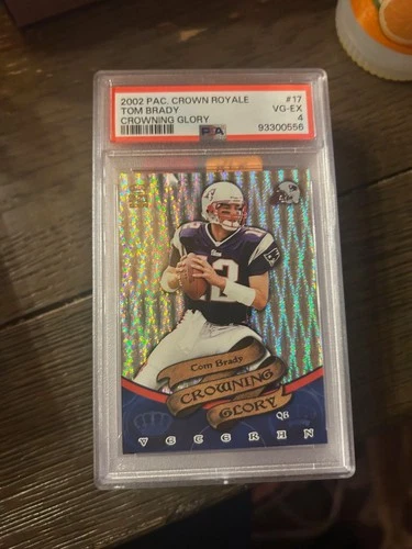 tom brady 2002 pacific crown royale crowing royale psa 4