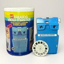 Vintage GAF Talking View-Master Electronic Viewer W/Canister Flintstones Reel