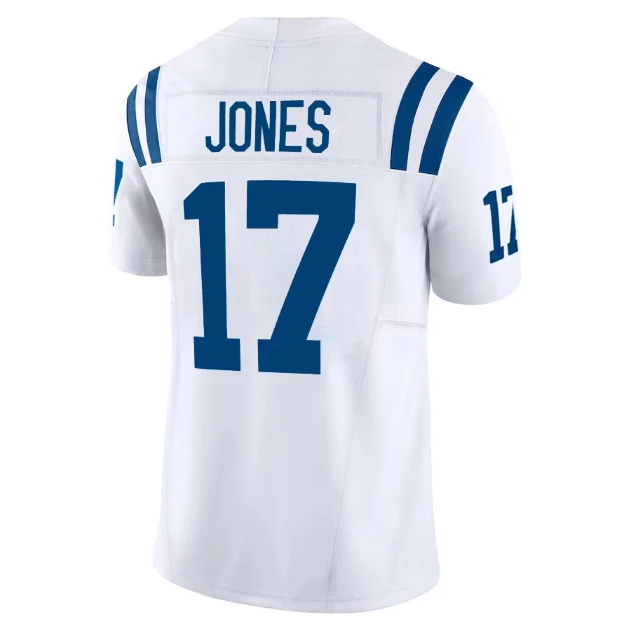 NWT Men's Colts #17 Daniel Jones White Game Jersey