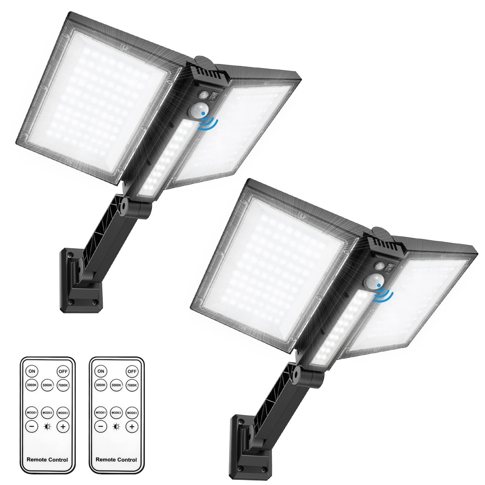 Solar Street Lights Outdoor Waterproof Solar Powered Security Light with Moti...