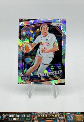 2025 Panini Prizm WNBA Emily Engstler #84 Silver Ice Prizms Washington Mystics