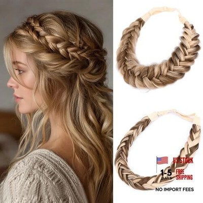 2PCs Handmade Messy Wide Fishtail Synthetic 1 Count (Pack of 1) Highlighted