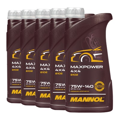 5 (5x1) Liter MANNOL Maxpower 4x4 SAE 75W-140 API GL 5