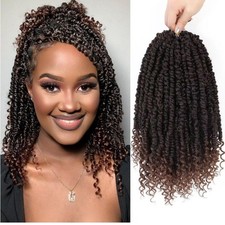Passion Twist Crochet Hair 12 Inch Pre-Looped Spring Braids for Black Women