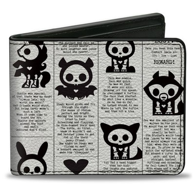 Bi-Fold Wallet Skelanimals Obituary Announcements White/White (US IMPORT)