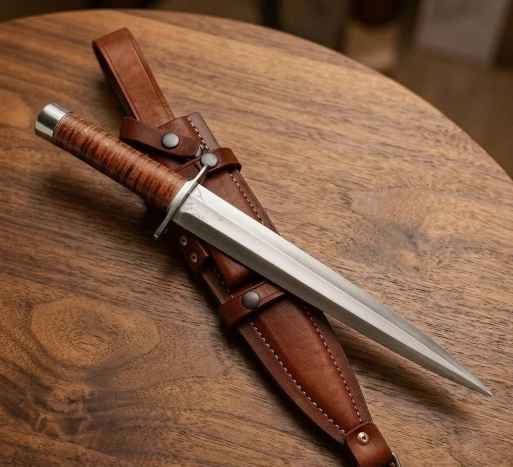 Custom Handmade D2 Steel Blade Survival Dagger Bowie Knife | Camping WSheath