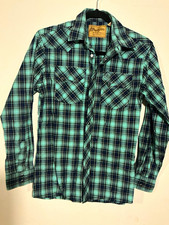 Wrangler Retro Men s Western Plaid Long Sleeve Button-Up Shirt Pockets XL
