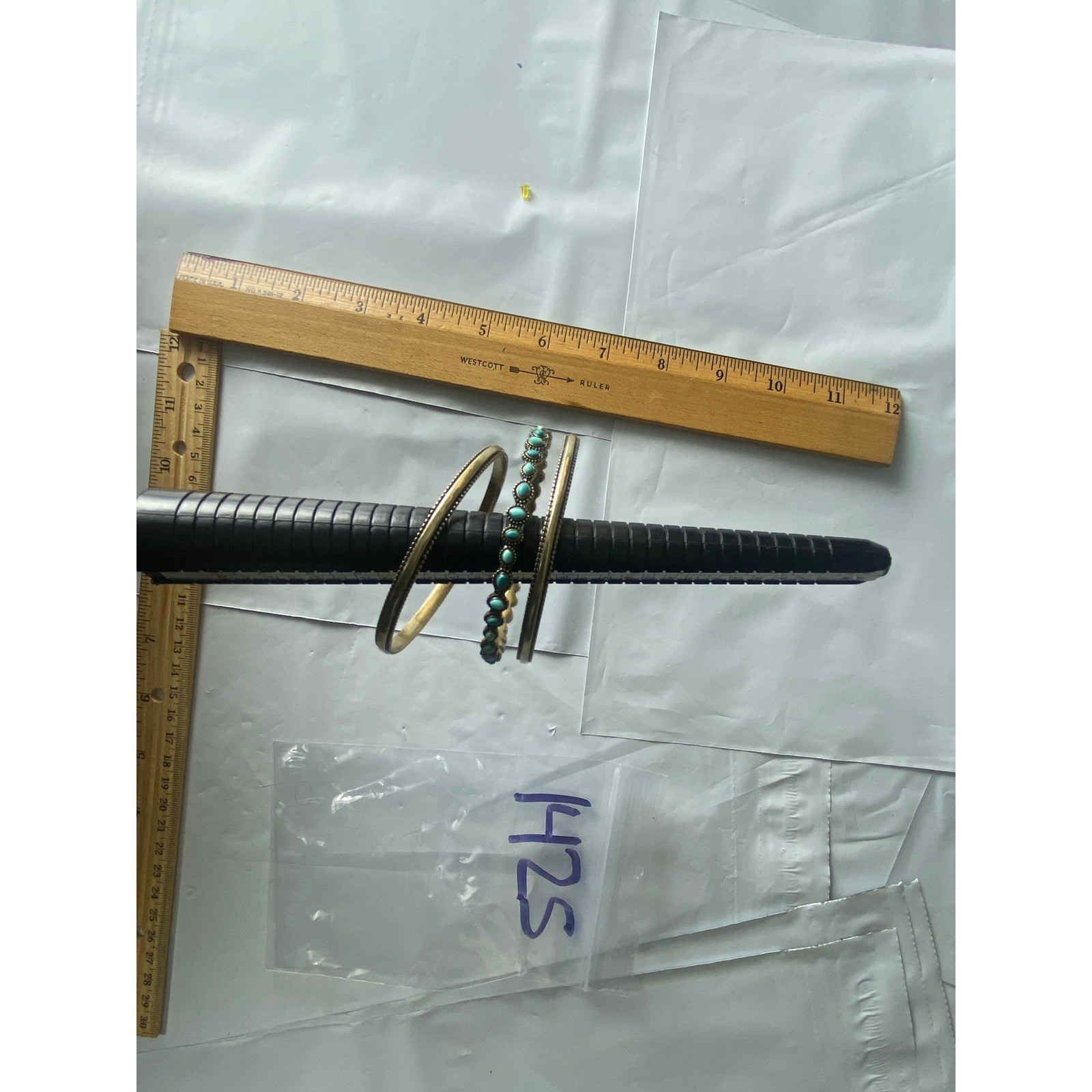 Silver Tone Stackable Bangle Bracelets Set of 2 T… - image 3