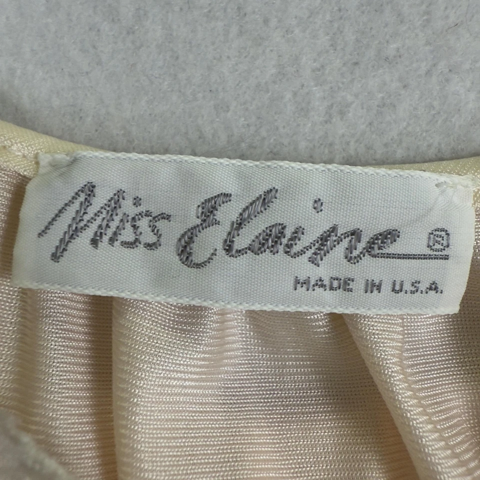 Camisón vintage Miss Elaine para mujer grande con encaje melocotón hecho en nailon EE. UU. AÑOS 70 Foto 4 de 4