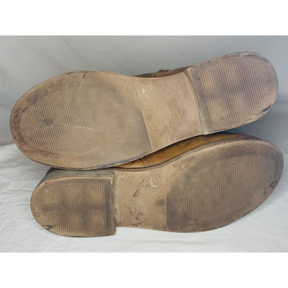 Botas de equitación para mujer talla 5 ID marrón con cremallera con cordones hebilla acolchada para jóvenes niñas Foto 4 de 4