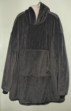 The Comfy Adult Oversized Wearable Blanket Hoodie Dark Charcoal Gray Polyester