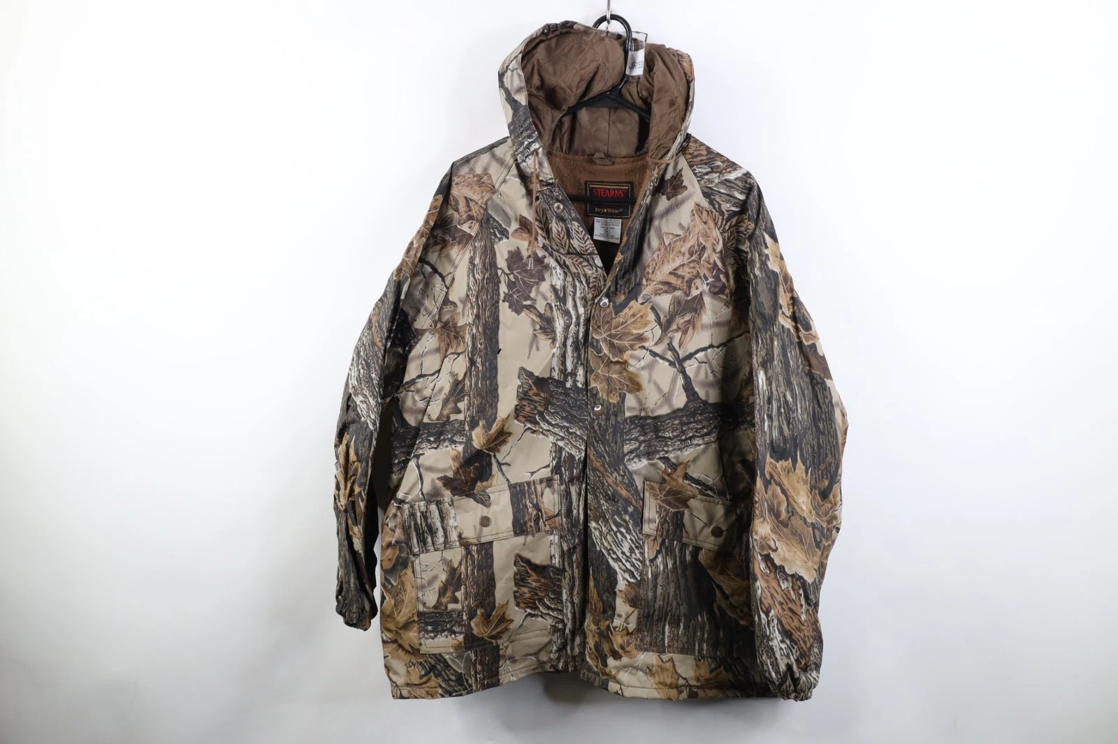 Vintage 90s Streetwear Mens M Fleece Lined Waterproof Realtree Camouflage Jacket