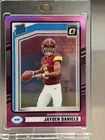 2024 Panini Donruss - Rated Rookie Jayden Daniels #389 Optic Preview Pink Prizm