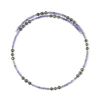 Cavill Tansanit Halsreif 23,2Ct Stahl Damen Perlen HäMatit Elegant
