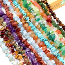 Amethyst Quartz Amazonite Chip Beads for DIY Bracelet Jewelry Making 5  8mm