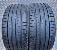 PAIR OF 255 40 21 102v xl PIRELLI P Zero PART WORN TYRES 7mm