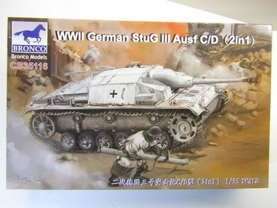 Bronco Models 1:35 Scale WWll German StuG lll Ausf C/D 2 in 1 model kit #CB35116