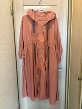 MK MICHEL KLEIN Women's M Trench Coat OrangeBrown Near Unused Autumn Outerwear