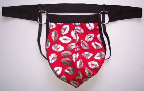 G13 LO ÚLTIMO SEXY HOMBRE CORREAS JOCK Labios Plateados Metálicos Estampado - Imagen 4 de 5