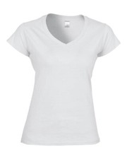 Gildan Women's V Neck T-Shirts 100 Cotton