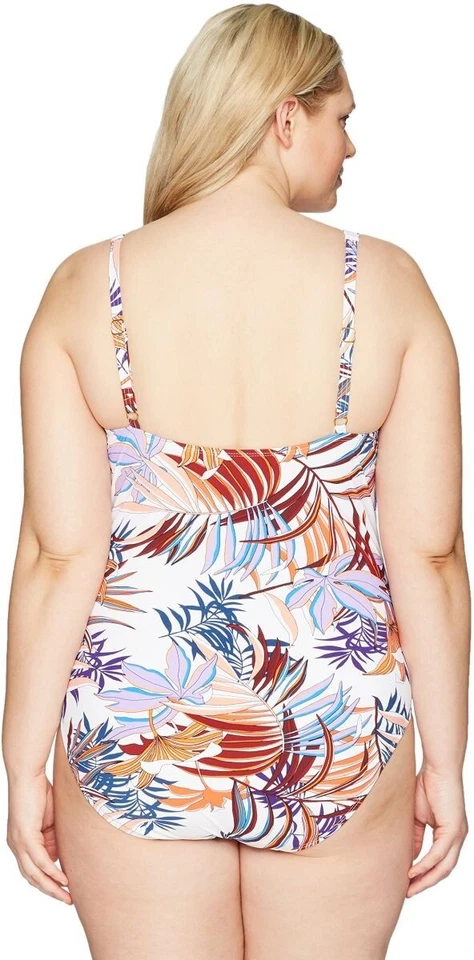 La Blanca Women's Plus Size Classic Over The Shoulder One Piece Swimsuit sz. 16W - image 3 of 3