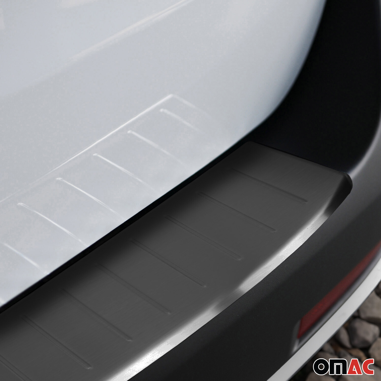 Rear Bumper Protector Volkswagen Passat Variant  B8  Stainless Steel Black Detail
