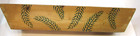 1980s Hand Painted Green Evergreen Branches 19" Long Narrow Pine Wood Box Trough — photo 2