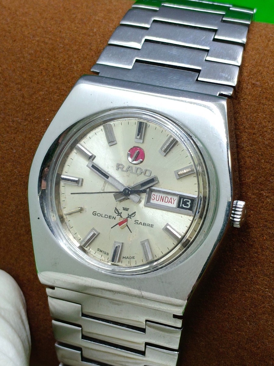 vintage RADO GOLDEN SABRE watch Automatic 25 Jewels Day / Date